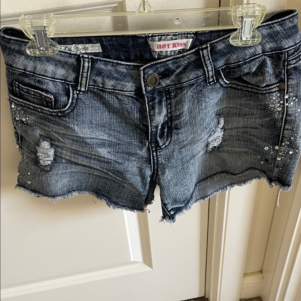 Hot Kiss Women's Jean Shorts - Dark Blue